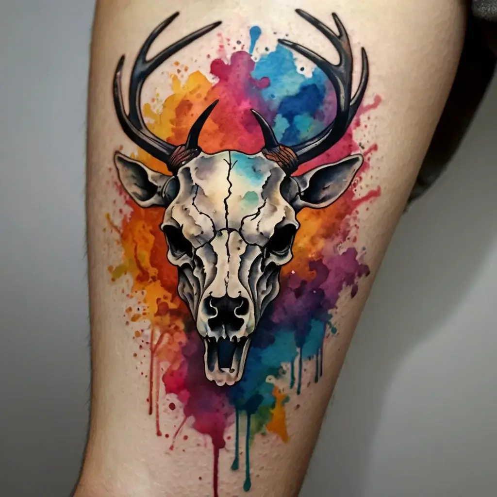 deer skull tattoos (53)