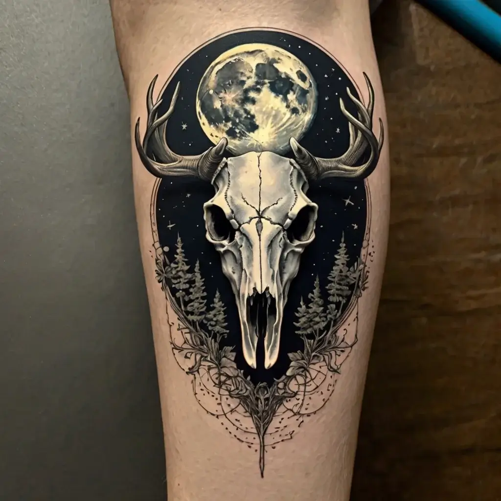 deer skull tattoos (54)