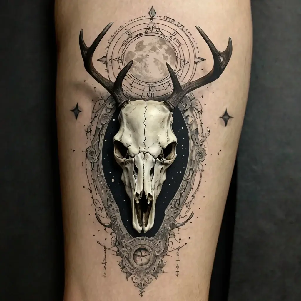 deer skull tattoos (55)