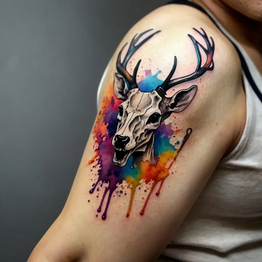 deer skull tattoos (56)