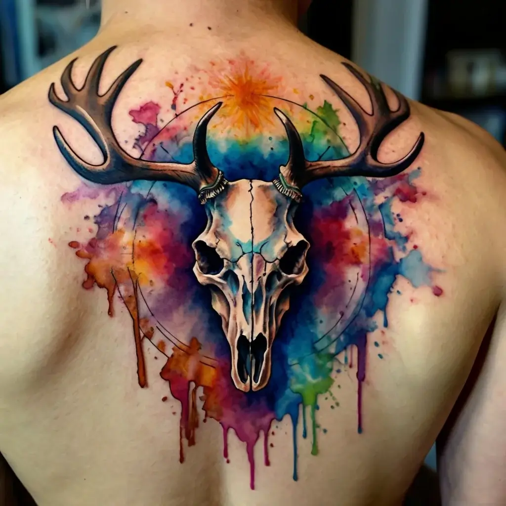 deer skull tattoos (60)