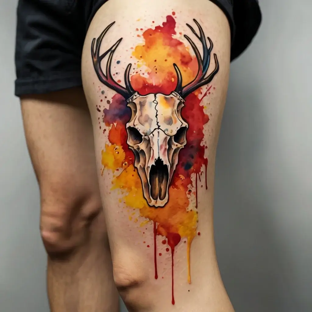 deer skull tattoos (63)