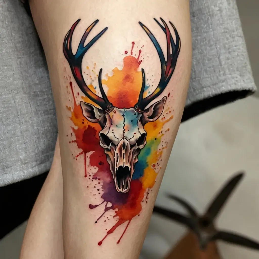 deer skull tattoos (65)