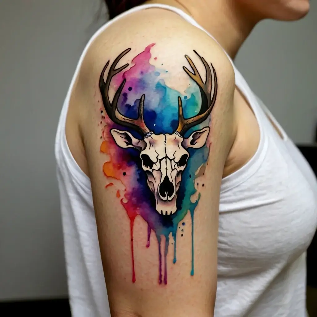 deer skull tattoos (69)