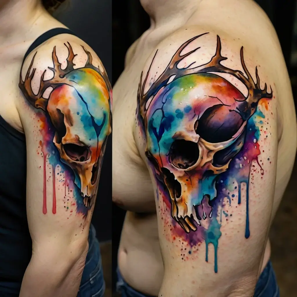 deer skull tattoos (70)