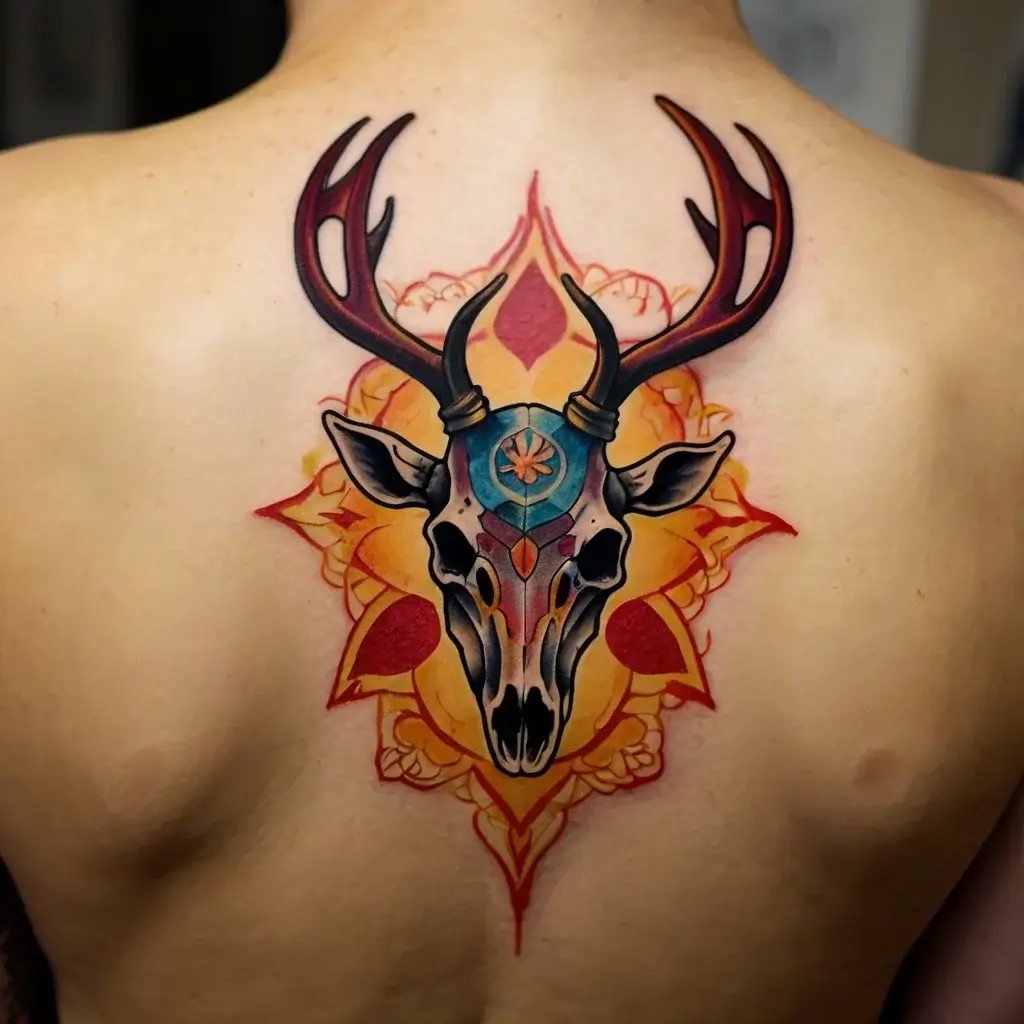 deer skull tattoos (77)