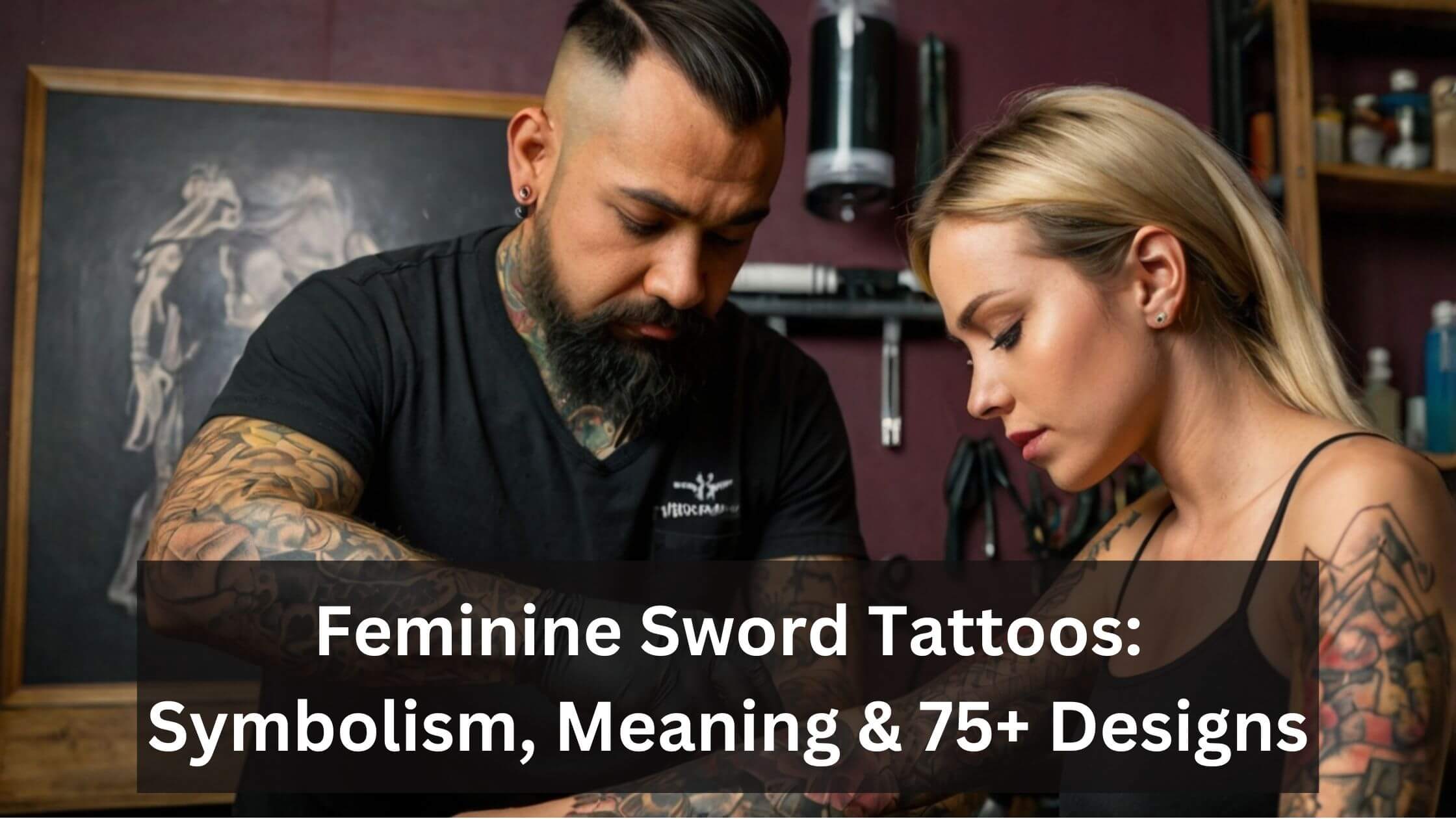 feminine sword tattoos