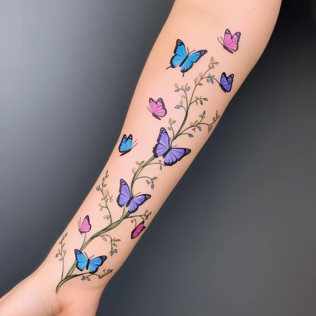 vine arm tattoos 7