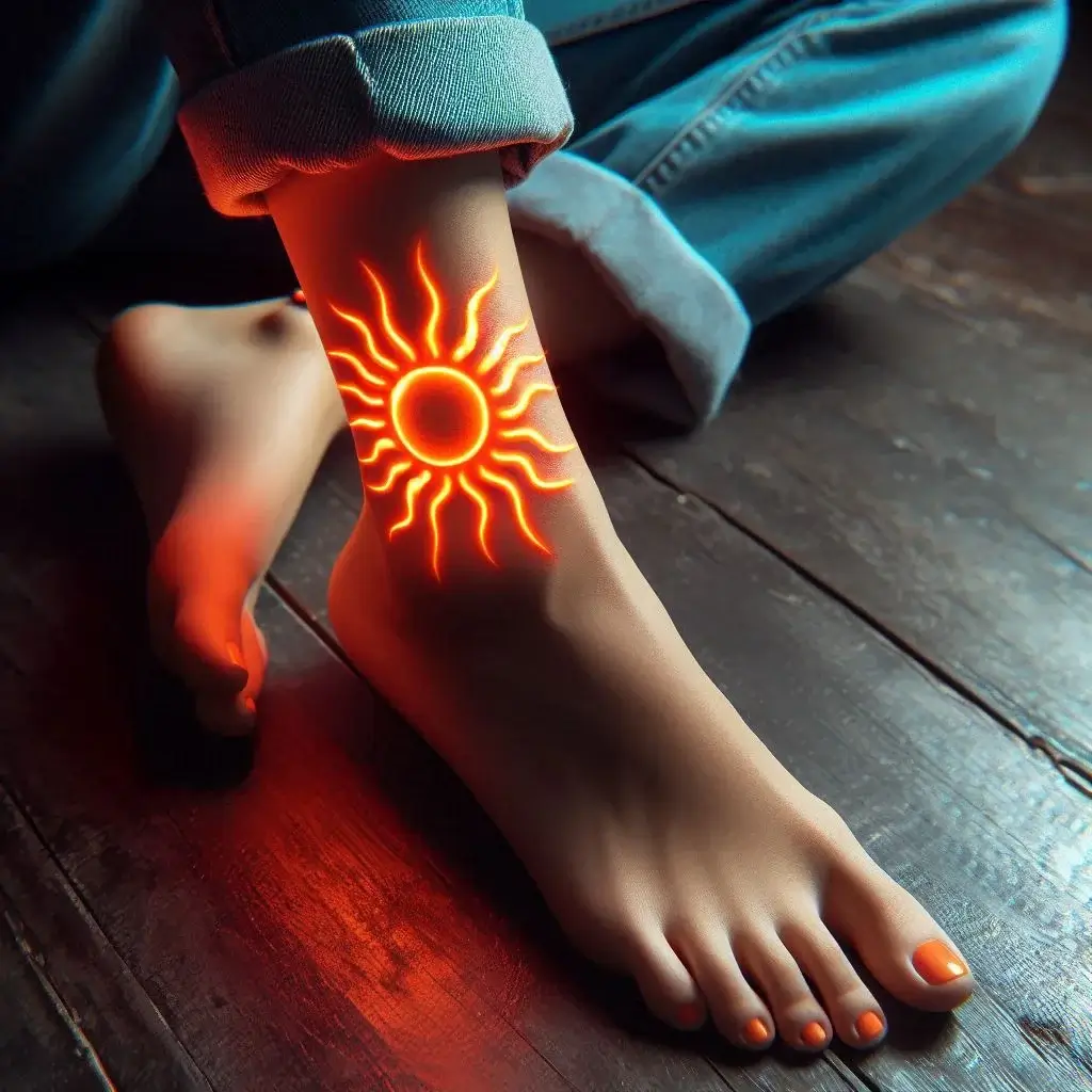 neon sun tattoos 2