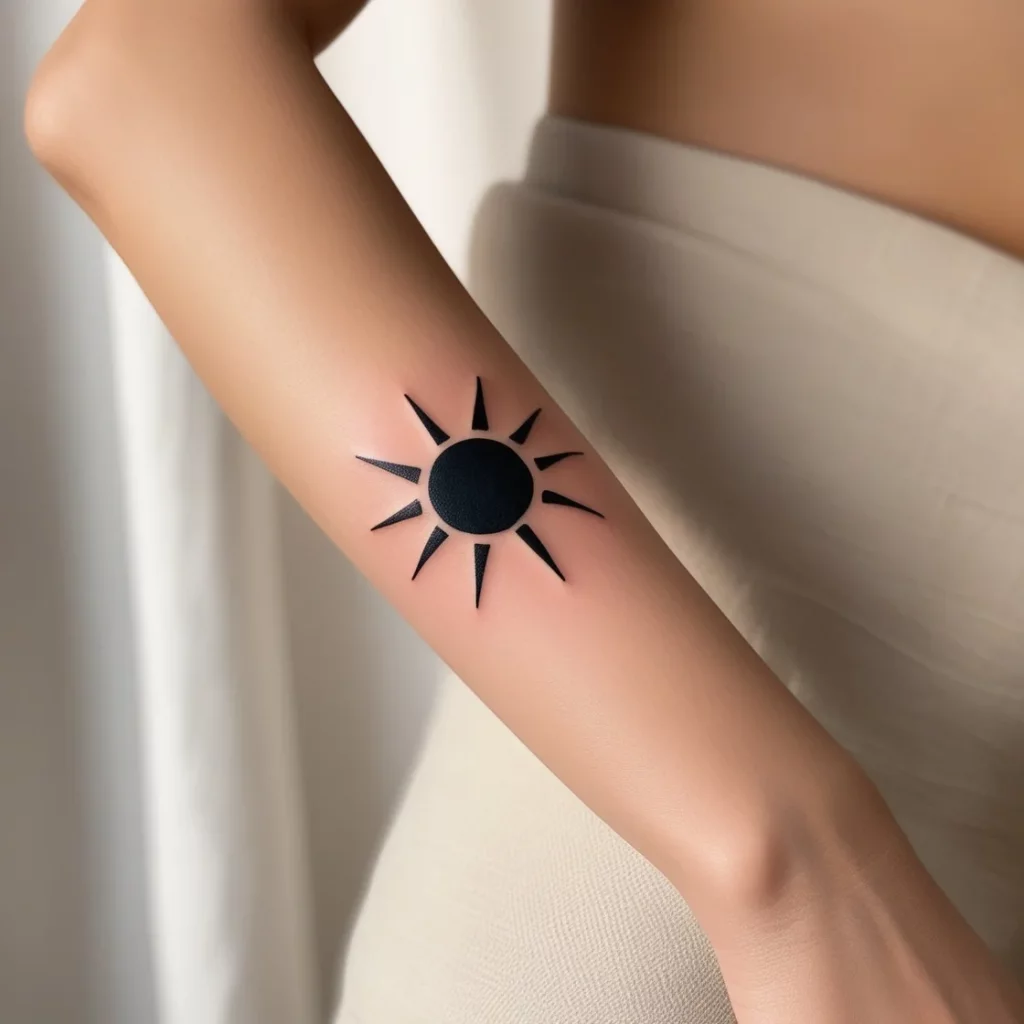 simple sun tattoos