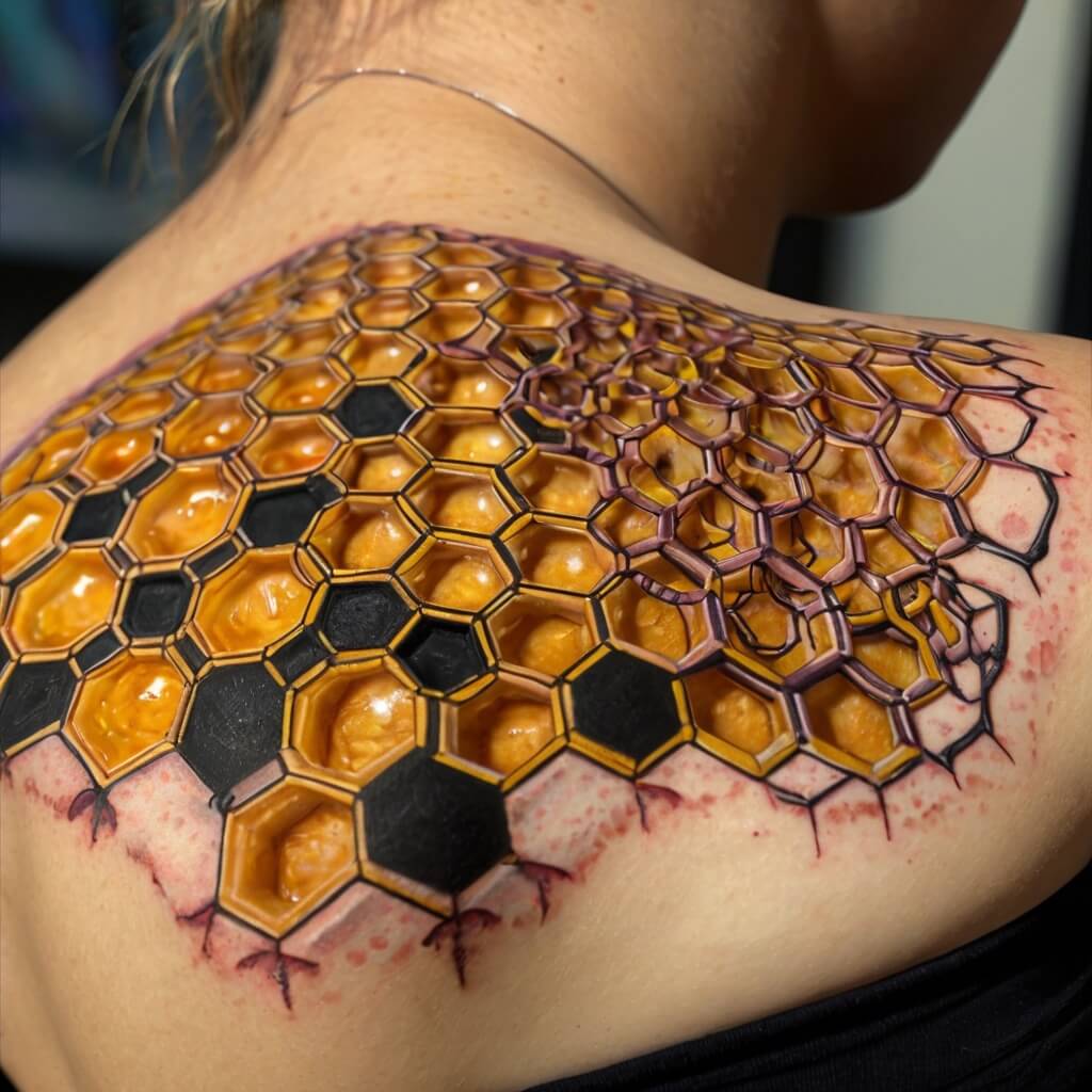 honeycomb tattoos (36)