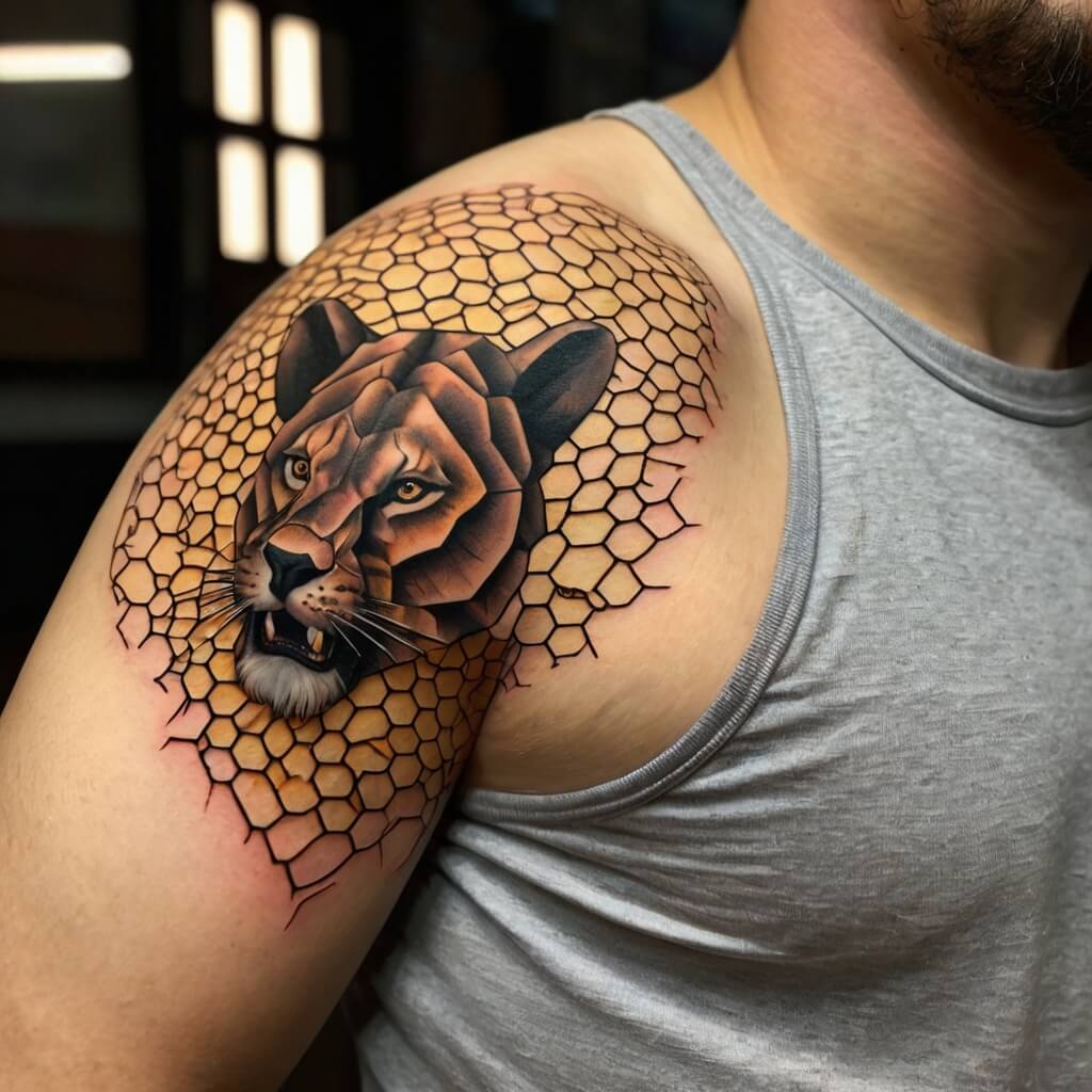 honeycomb tattoos (40)