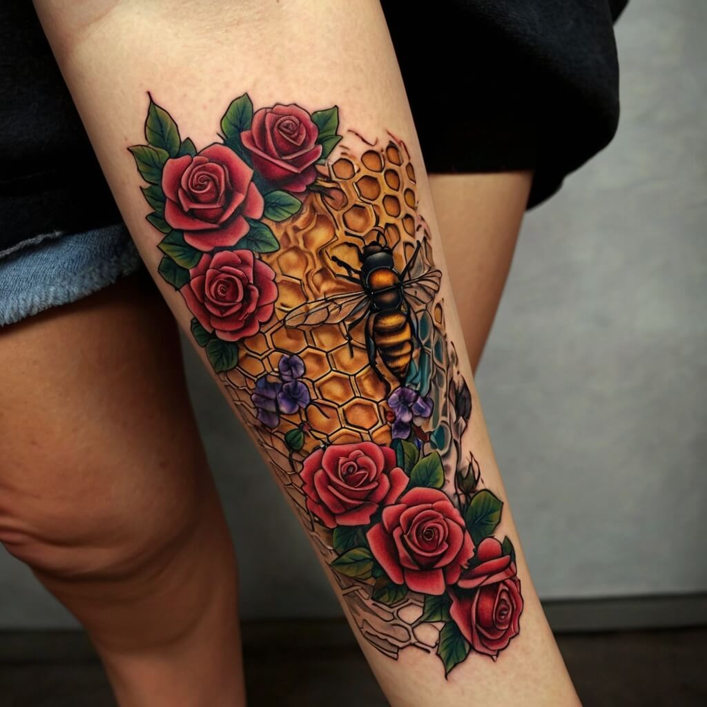 honeycomb tattoos (44)