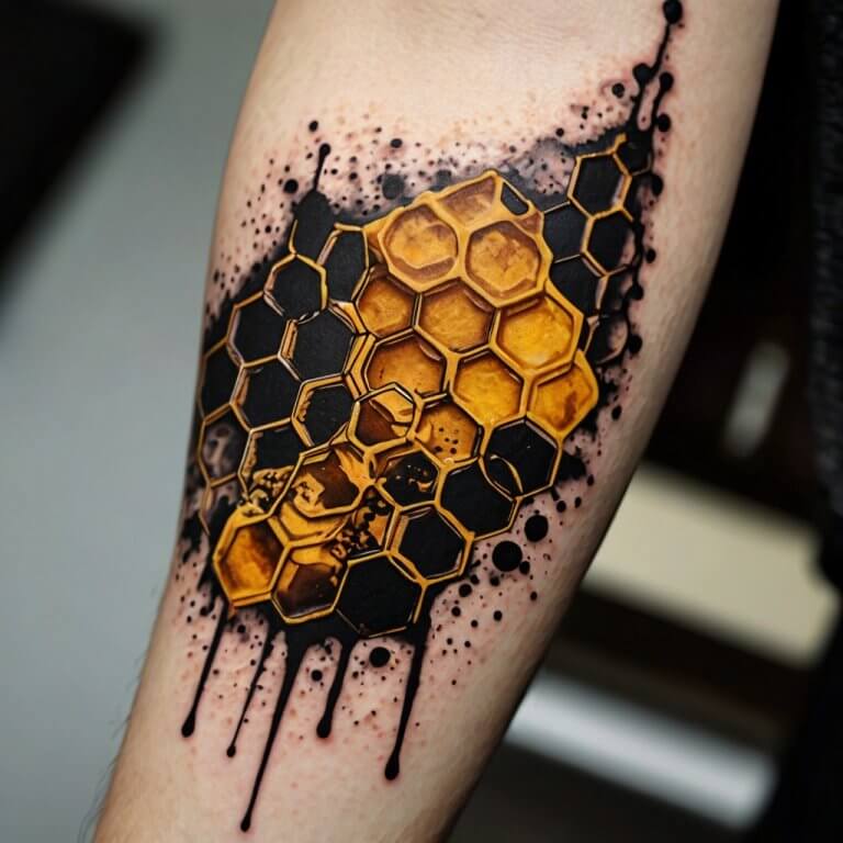 Honeycomb Tattoos: Meaning, Significance and Symbolism(112 Designs)