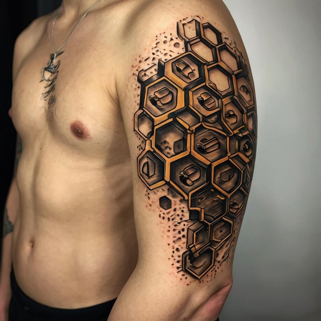 honeycomb tattoos (61)