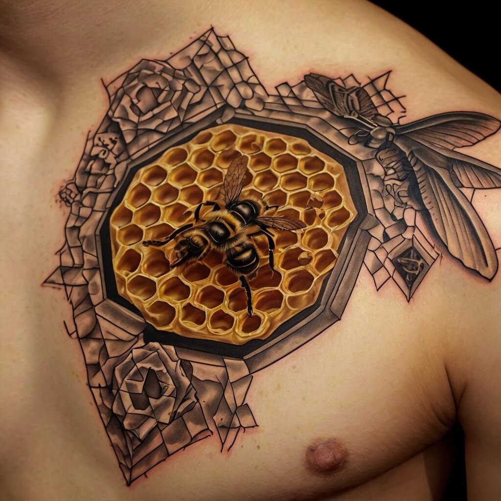 honeycomb tattoos (63)