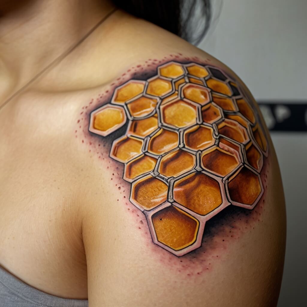 honeycomb tattoos (80)