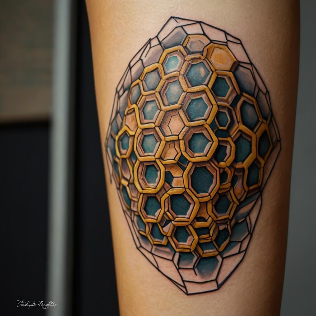 honeycomb tattoos (90)