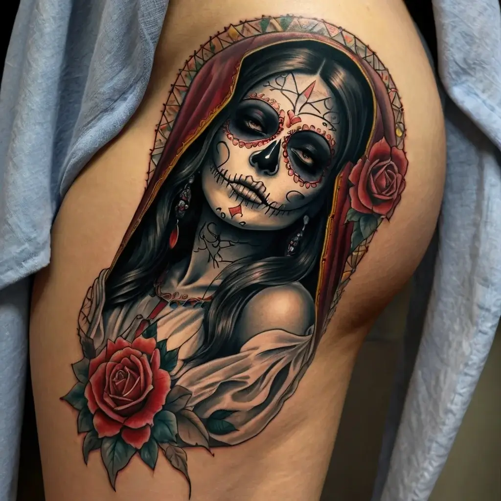 la santa muerte tattoos (40)