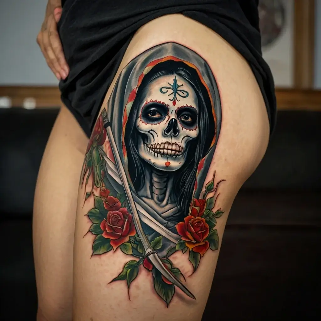 la santa muerte tattoos (90)