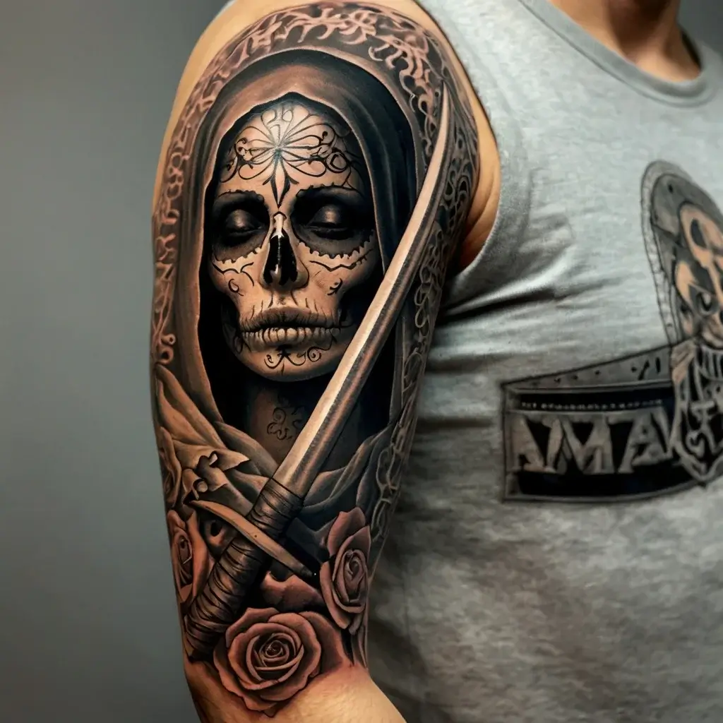 la santa muerte tattoos (93)