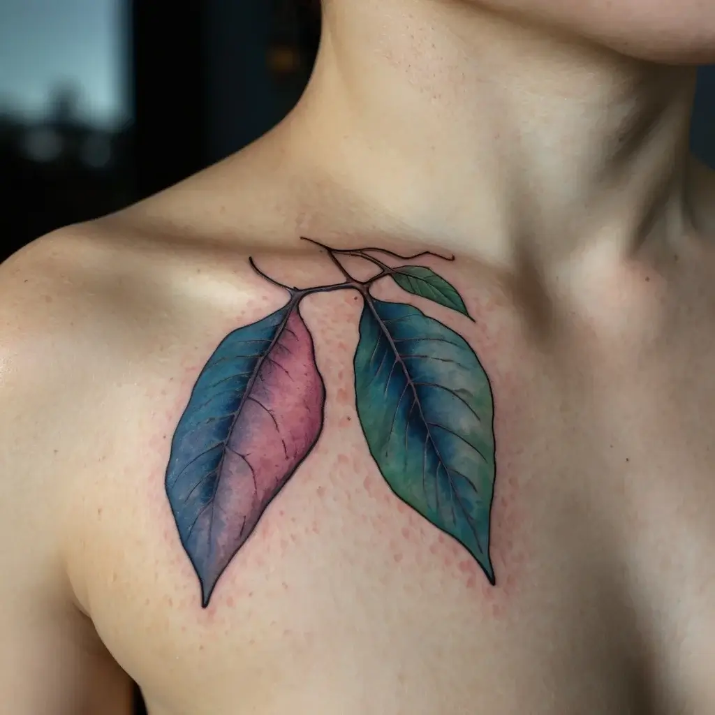 leaf tattoos (29)