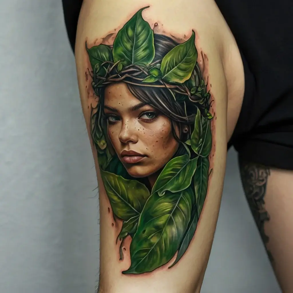 leaf tattoos (35)