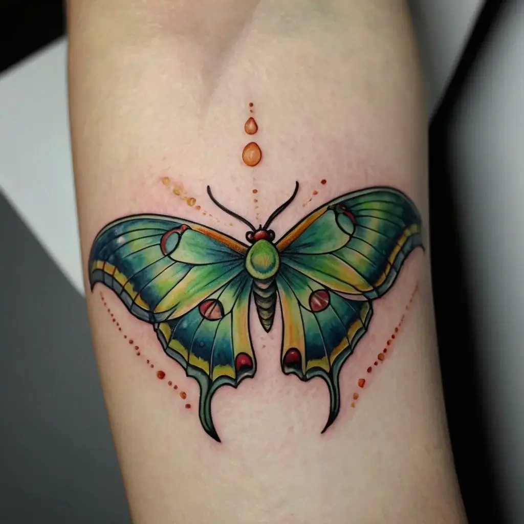 luna moth tattoos (1)