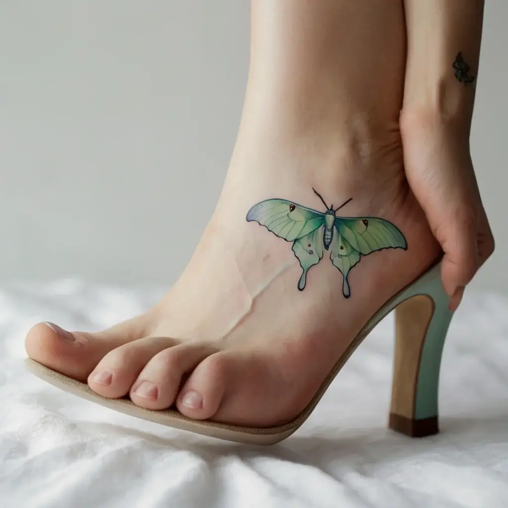 luna moth tattoos (12)