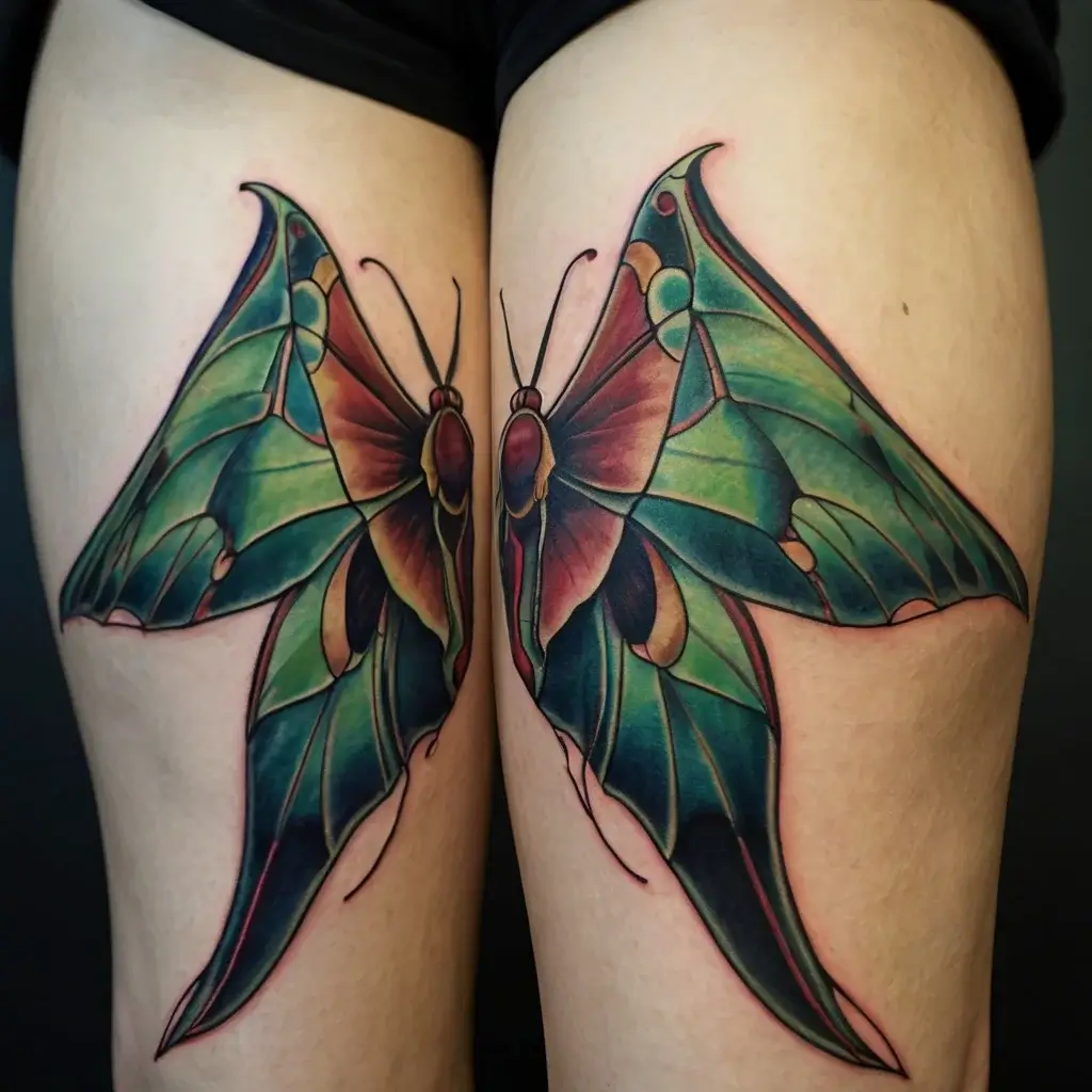 luna moth tattoos (14)