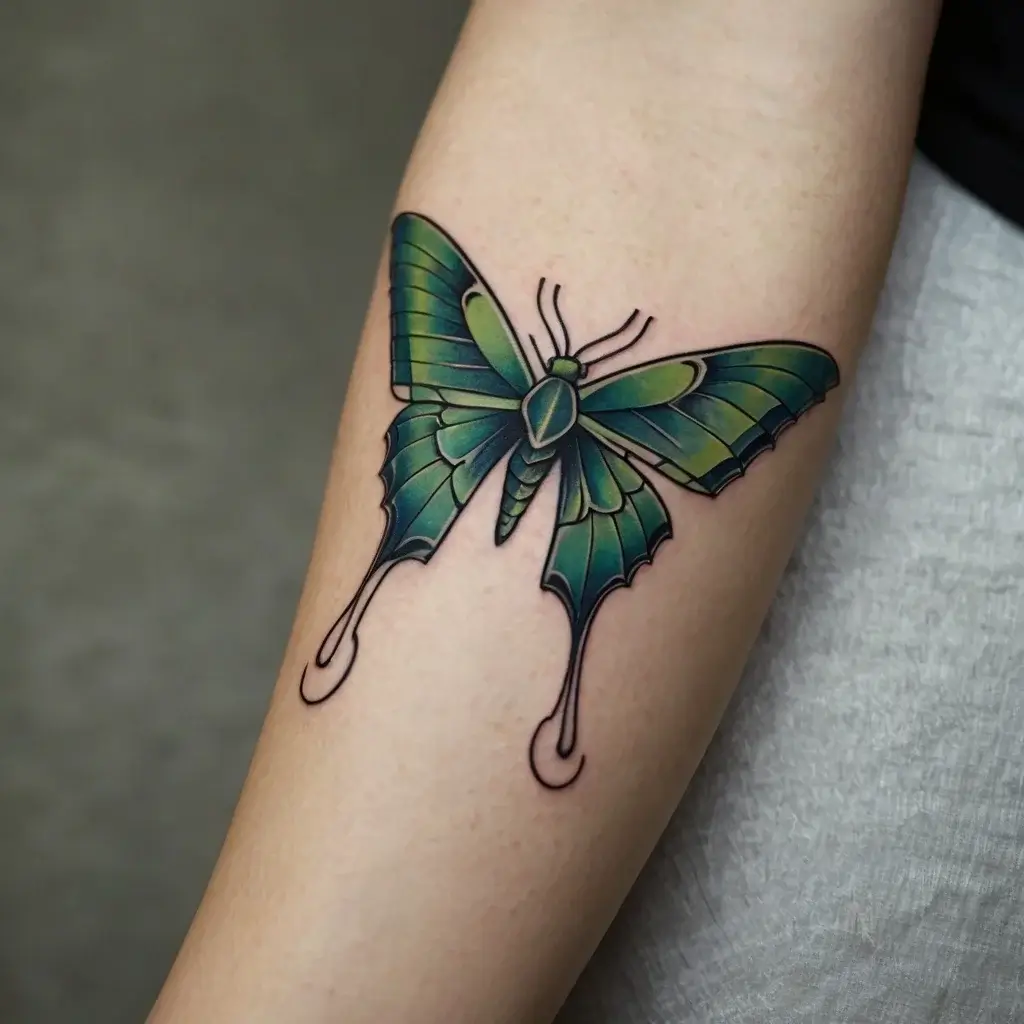 luna moth tattoos (15)