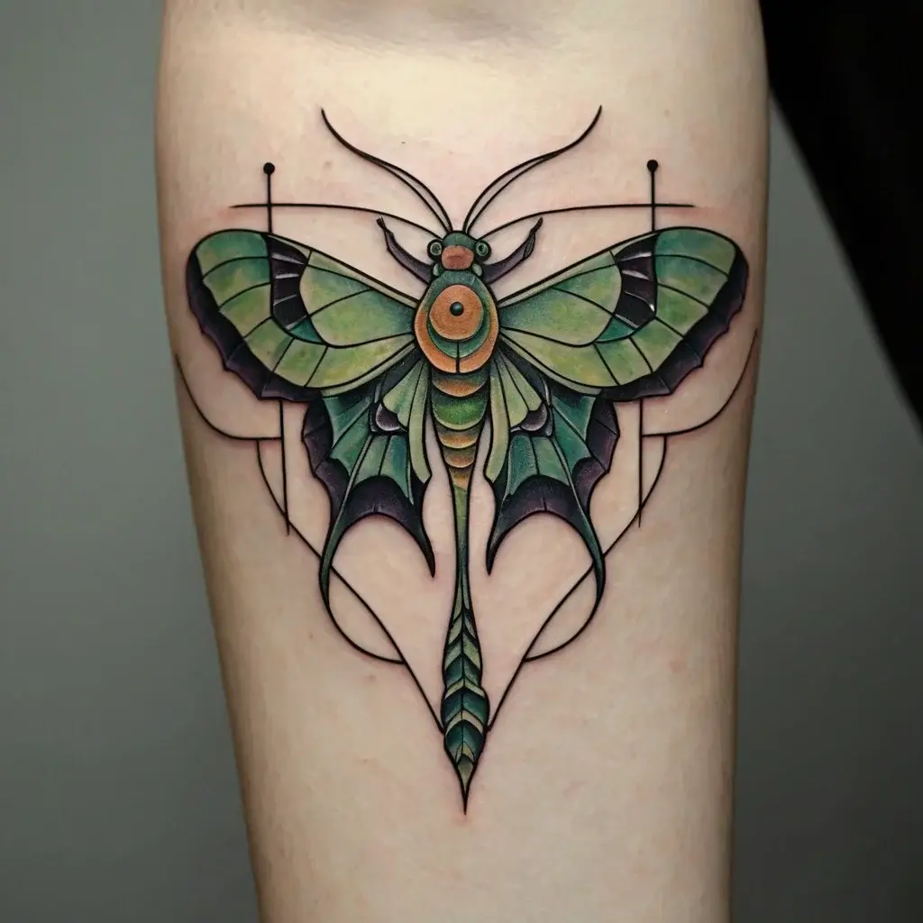 luna moth tattoos (16)