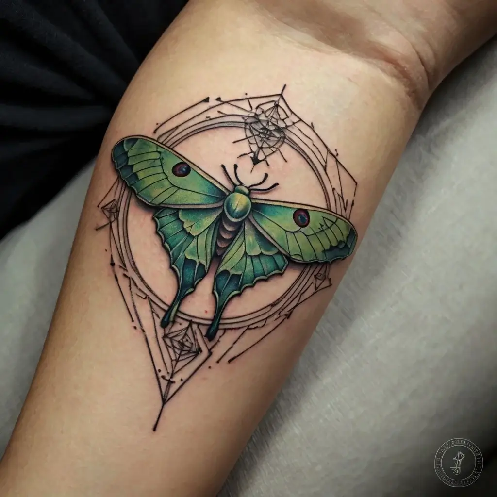 luna moth tattoos (17)