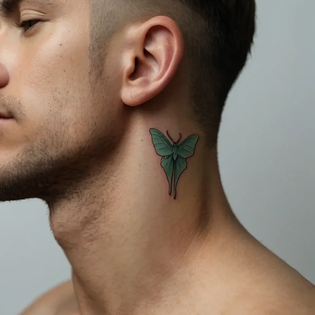 luna moth tattoos (20)