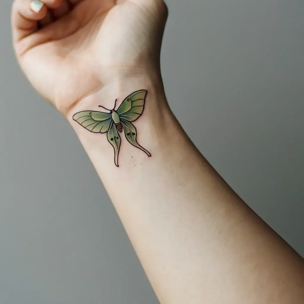 luna moth tattoos (23)