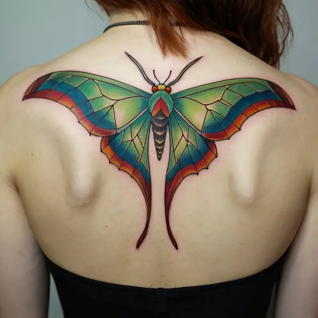 luna moth tattoos (24)