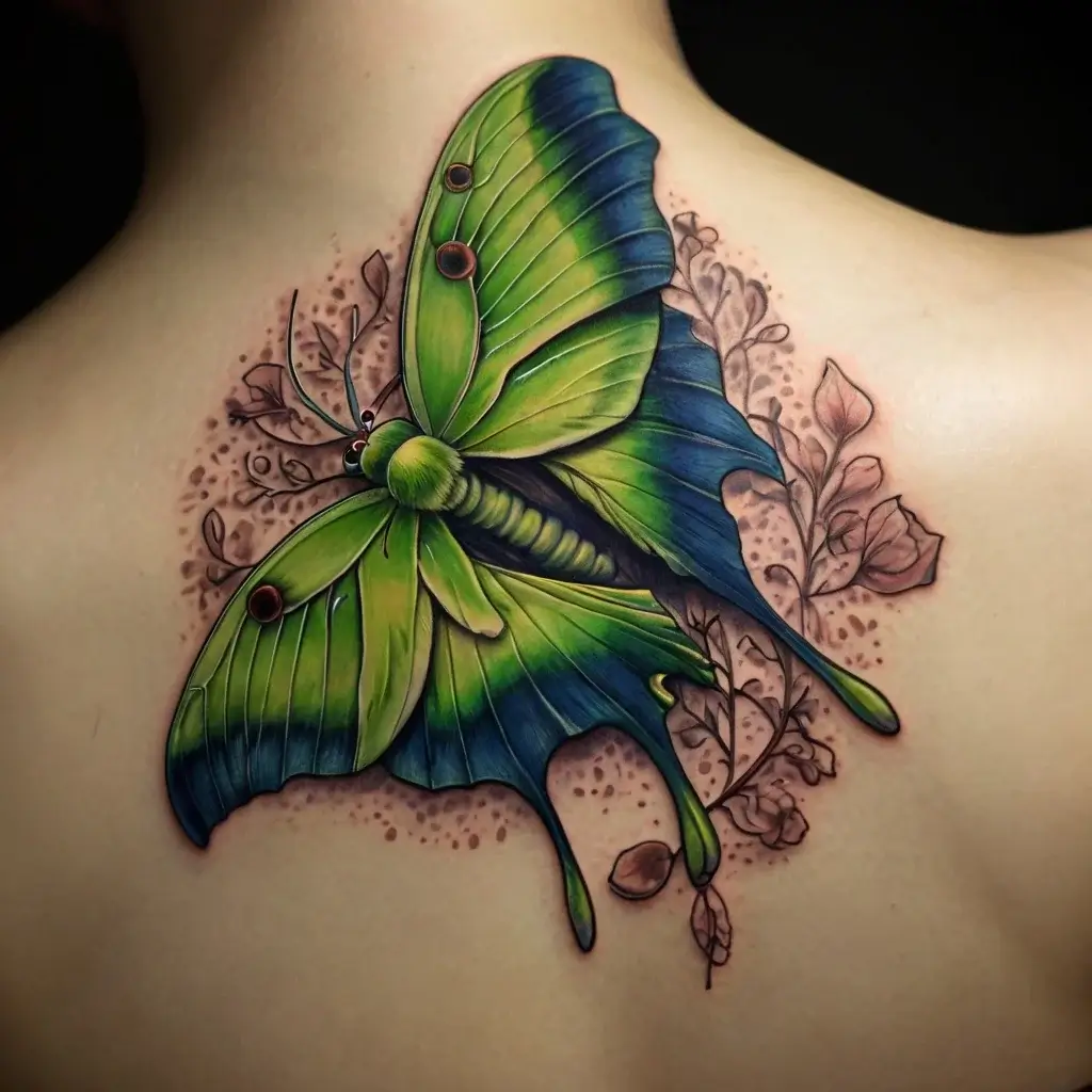 luna moth tattoos (25)