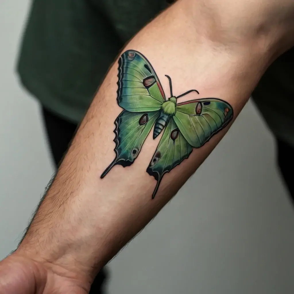 luna moth tattoos (26)