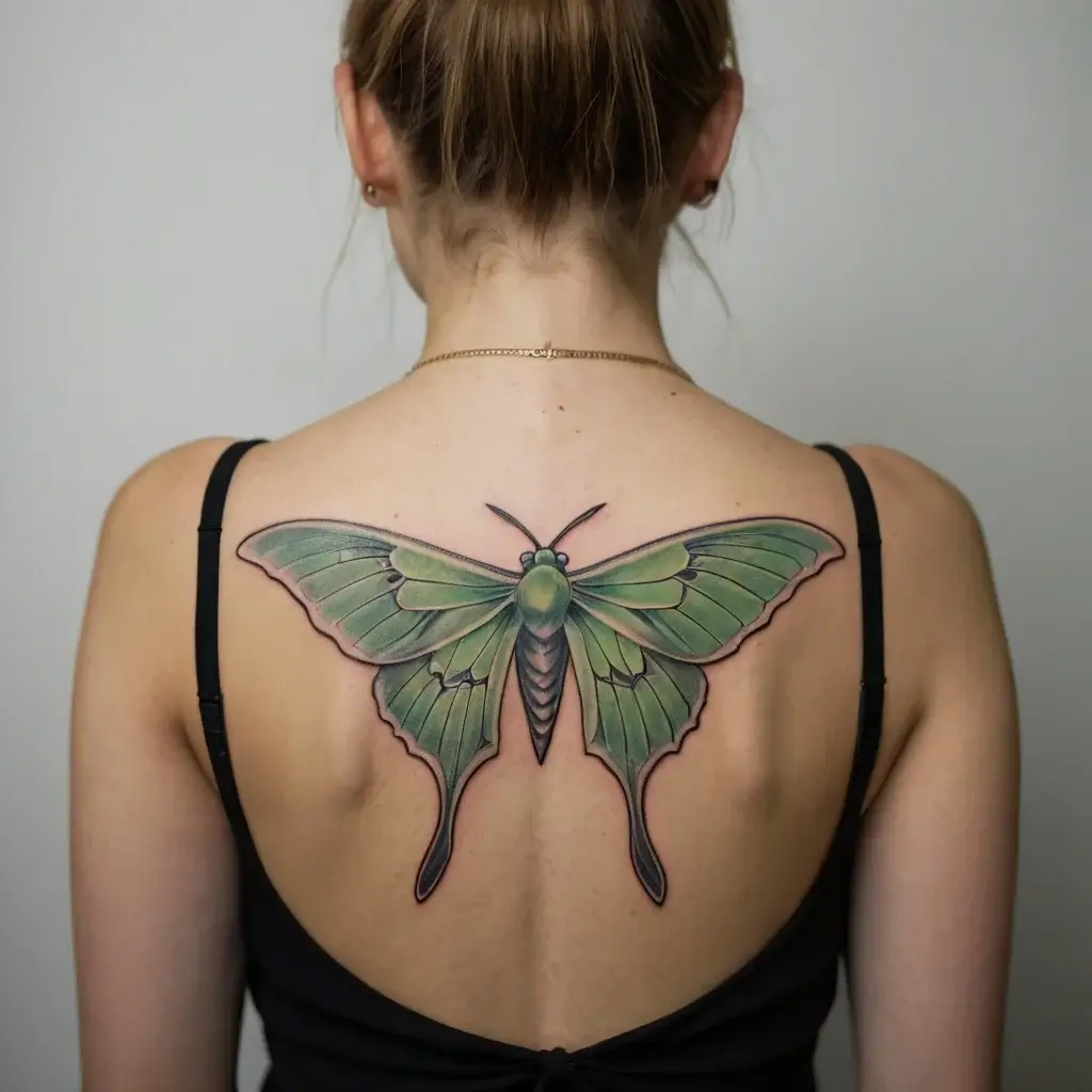 luna moth tattoos (27)