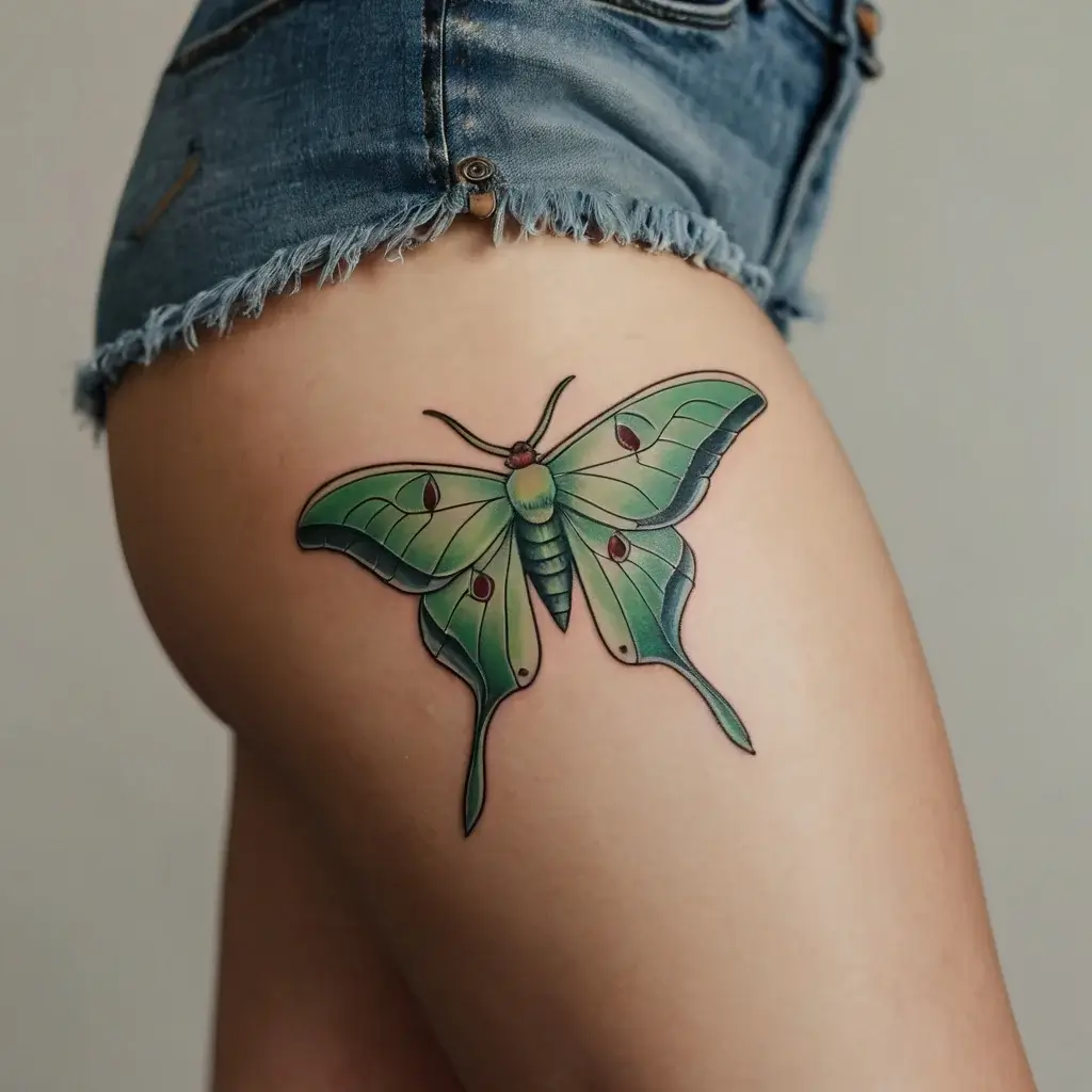 luna moth tattoos (28)