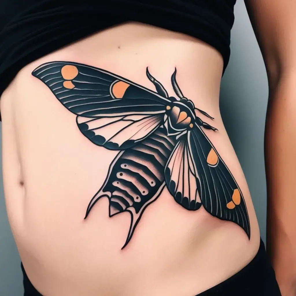 luna moth tattoos (32)