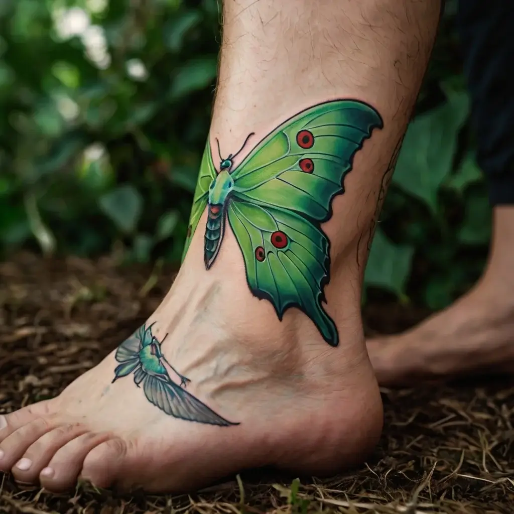 luna moth tattoos (36)