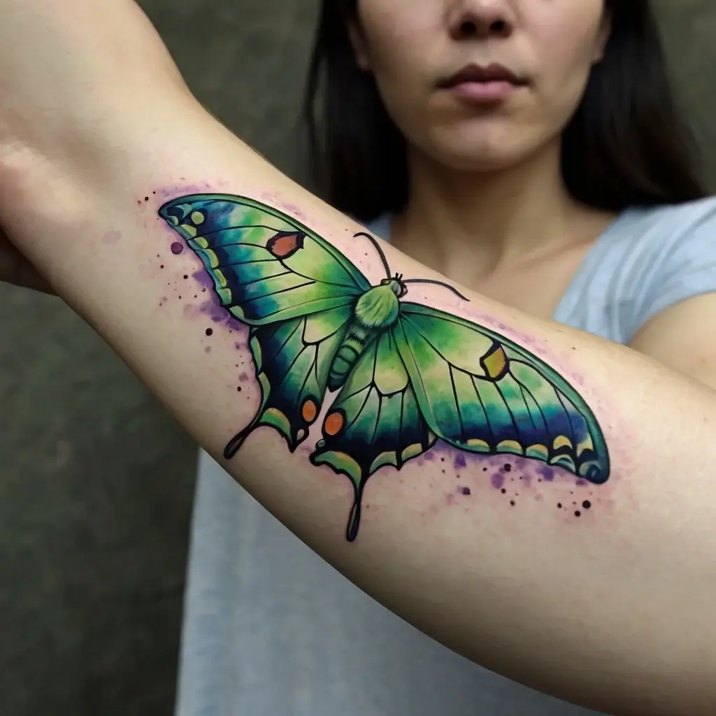 luna moth tattoos (4)