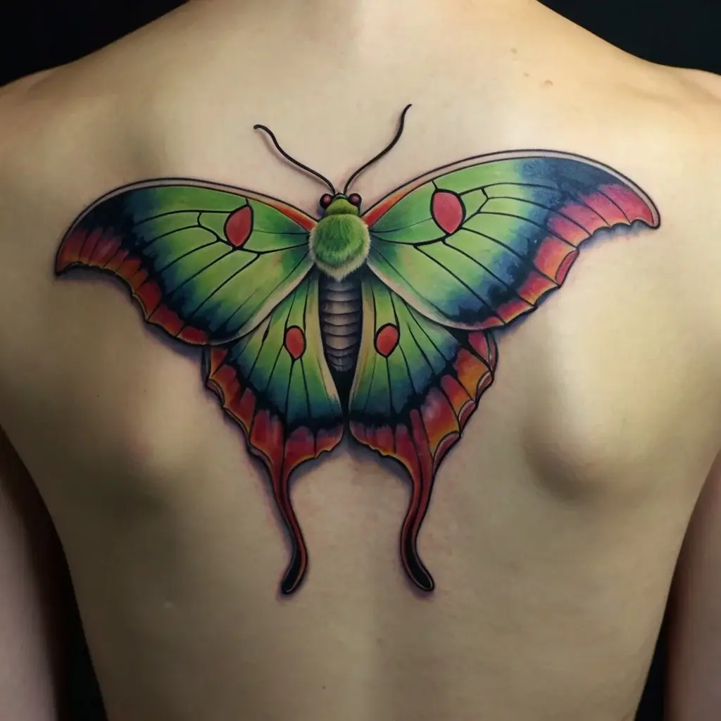 luna moth tattoos (6)