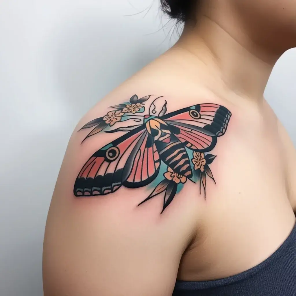 luna moth tattoos (64)