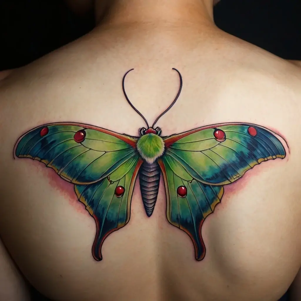 luna moth tattoos (7)