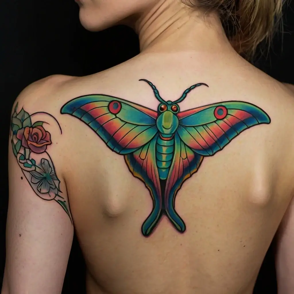 luna moth tattoos (70)