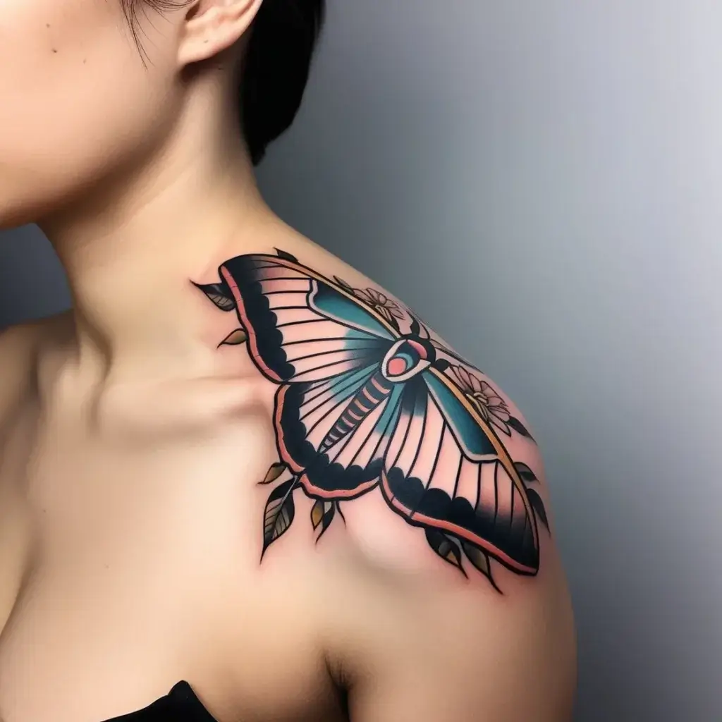 luna moth tattoos (73)