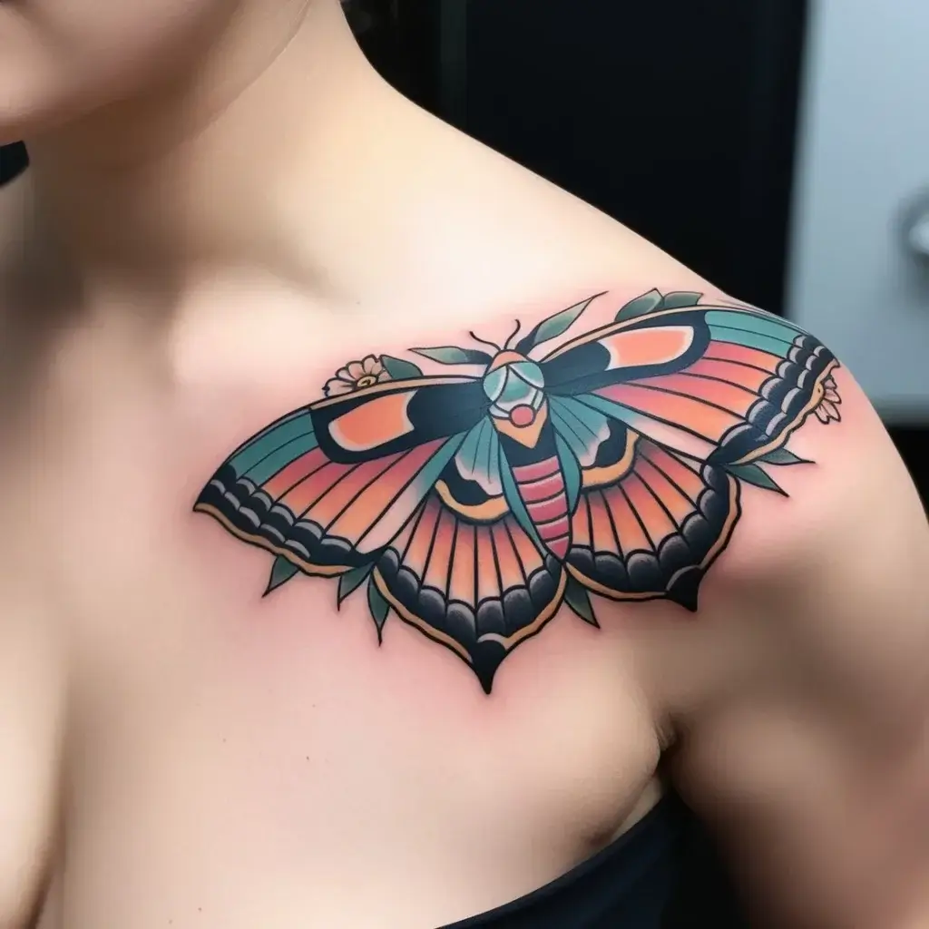 luna moth tattoos (74)