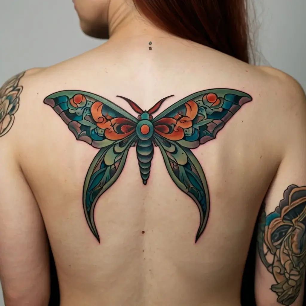 luna moth tattoos (79)